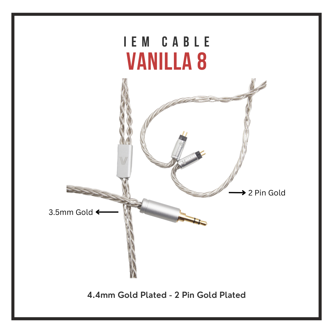 Verus Vanilla 8 (SPC-N8) (UP-OCC SPC Litz Cable for IEMs or Headphones)