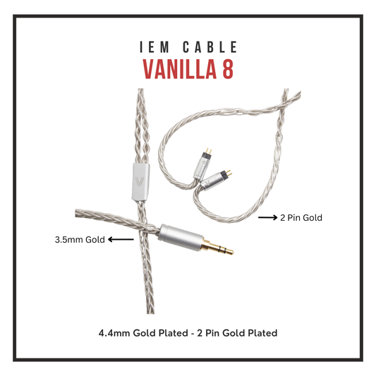 Verus Vanilla 8 (SPC-N8) (UP-OCC SPC Litz Cable for IEMs or Headphones)