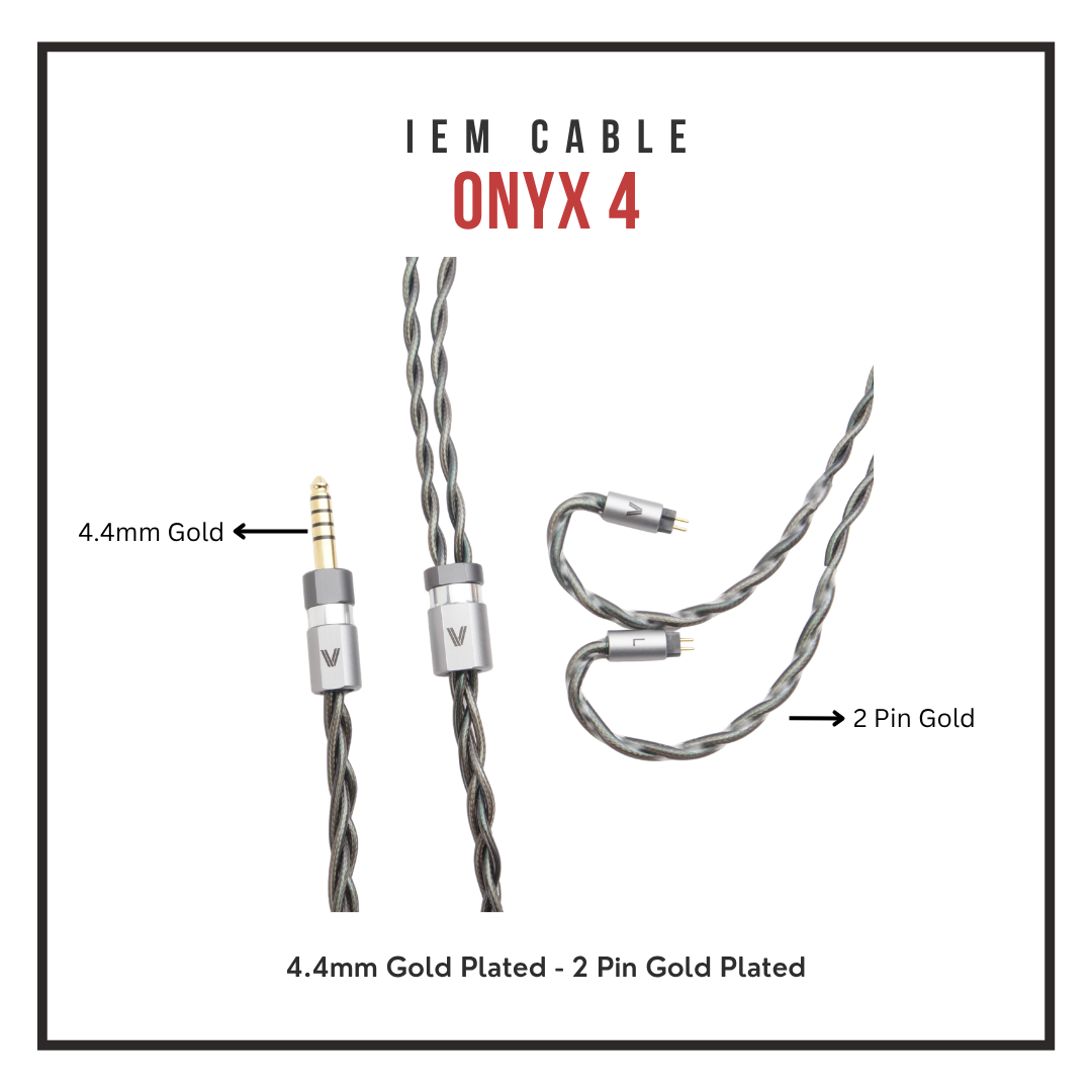 Verus Audio Onyx 4 - IEM Cable - Coaxial Pure Silver & PCUHD Copper Litz Cable